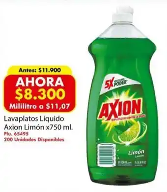 Mercaldas Lavaplatos Líquido Axion Limón x 750ml oferta