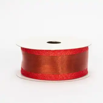 Panamericana Cinta de poliéster roja de 3.8 cm x 9 m con bordes oscuros oferta