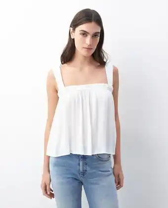 Chevignon Camisa de mujer, silueta línea a escote cuadrado - fondo entero con textura craquelada oferta