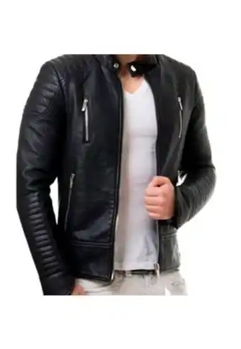 Dafiti Chaqueta hombre clásica forrada ovejero negra ref. chclhm06 slim fit oferta