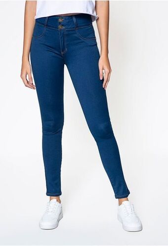 ELA Jean skinny azul sin bolsillos tiro alto oferta