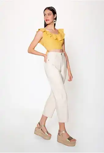 ELA Blusa de tiras con boleros y anudado en oferta