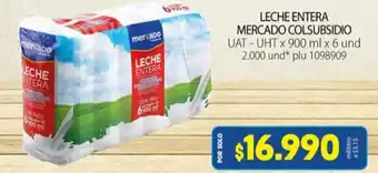 Colsubsidio Leche Entera Mercado Colsubsidio x 900ml x 6 und oferta