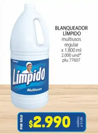 Colsubsidio Blanqueador Límpido muliusos regular x 1.800ml oferta