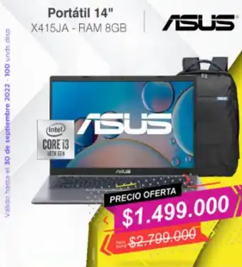 Alkomprar Asus Portátil 14" X415JA - RAM 8GB oferta