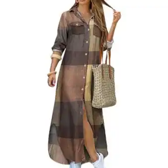 Linio Vestidos para mujer boho boho vestido largo damas elegantes vestidos de camisa oferta