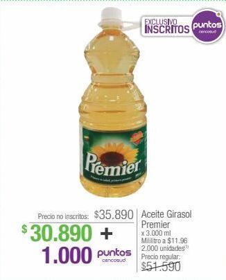 Jumbo Aceite de girasol premier x 3000ml oferta