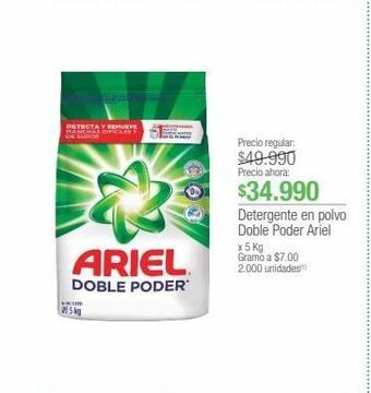 Jumbo Detergente en polvo ariel x 5kg oferta