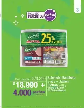 Jumbo Salchichas ranchera x 480g oferta
