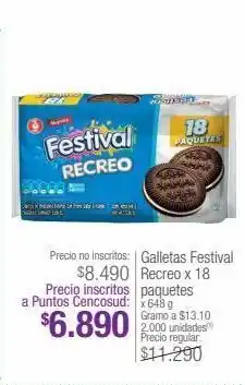 Jumbo Galletas recreo x 18 paquetes x 648g oferta