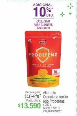 Jumbo Alimento granulado tarrito rojo prodefenz oferta