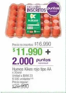 Jumbo Huevos kikes rojo tipo aa x 30un oferta