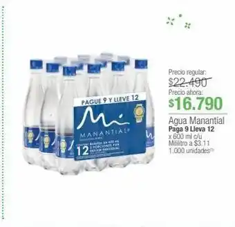 Jumbo Agua manantial x 600ml oferta