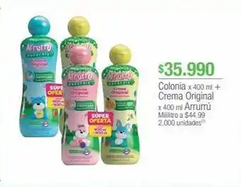 Jumbo Colonia + crema original arrurrú x 400ml oferta