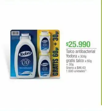 Jumbo Talco antibacterial yodora x 300g oferta
