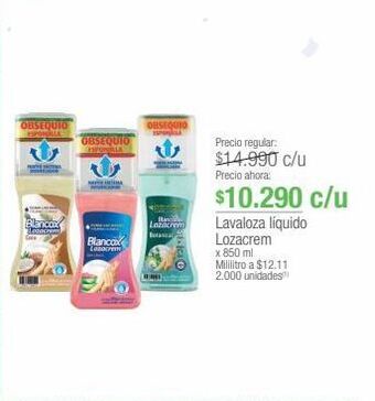 Jumbo Lavaloza líquido lozacrem x 850ml oferta