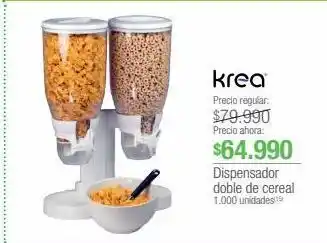 Jumbo Dispensador doble de cereal krea oferta