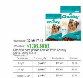 Jumbo Alimento para perros adultos pollo chunky x 25kg oferta