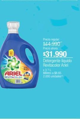 Jumbo Detergente líquido ariel x 3.7l oferta