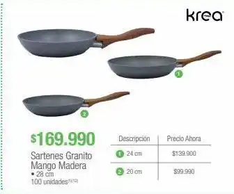 Jumbo Sartenes granito mango madera krea oferta