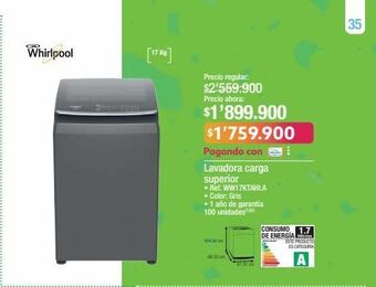 Jumbo Lavadora whirlpool oferta