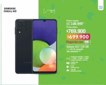 Jumbo Celular samsung galaxy a22 oferta