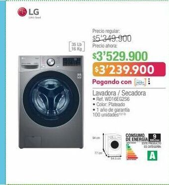 Jumbo Lavadora secadora lg oferta