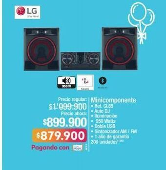 Jumbo Minicomponente lg oferta