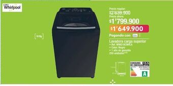 Jumbo Lavadora whirlpool oferta