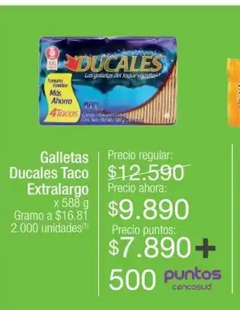 Jumbo Galletas ducales taco extralargo x 588 g oferta