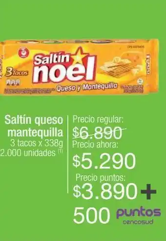 Jumbo Saltín queso mantequilla 3 tacos x 338g oferta