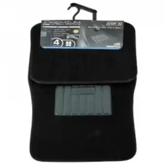 Tapete car+ plush02 alfombra universal negro x4 piezas