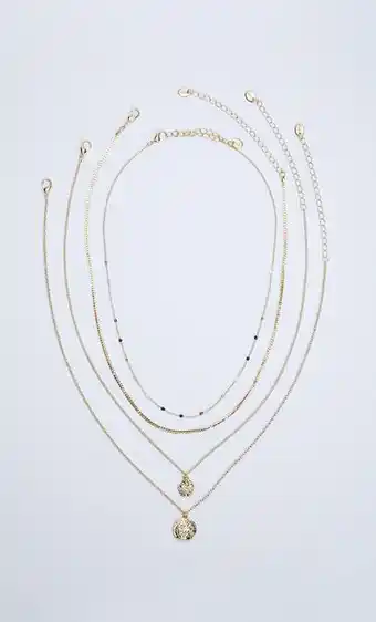 Stradivarius Set 5 collares medallones y bolitas color oferta