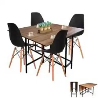 Falabella Juego de comedor plegable 4 puestos oferta