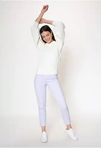 ELA Jean skinny tiro alto lila. oferta