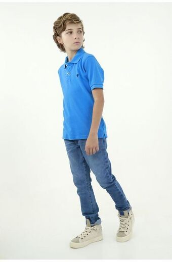 Tennis Polo azul para niño oferta