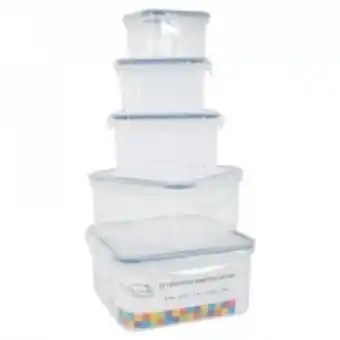 Home Sentry Set de 5 recipiente hermético expressions con tapa oferta