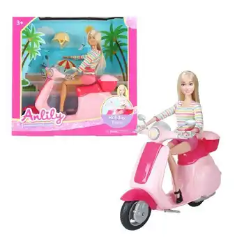 Alkosto Muñeca con moto anlily oferta