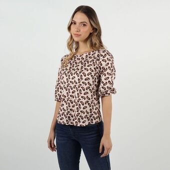 Fuera de Serie Camiseta cuello redondo manga tres cuartos oferta
