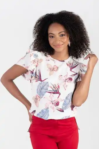 Unipunto Blusa manga corta con gola oferta