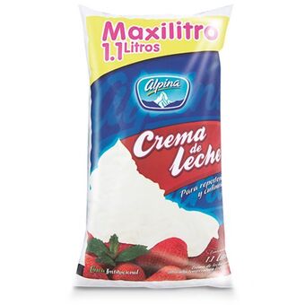 Makro Crema de leche alpina bolsa 1100g oferta
