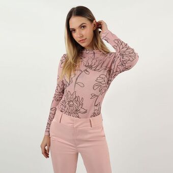 Fuera de Serie Camiseta cuello alto manga larga oferta