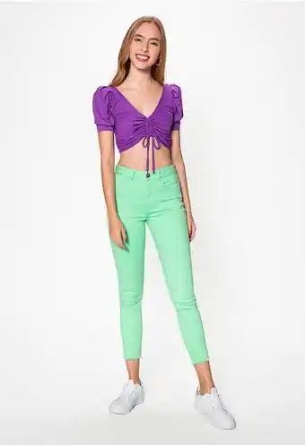 ELA Jean skinny de colores tiro alto. oferta