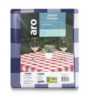 Makro Mantel cuadros aro azul 140x140m oferta