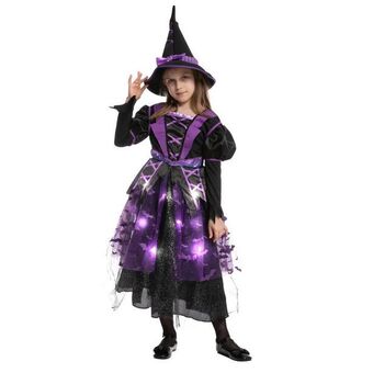 Los Tres Elefantes Disfraz bruja purpura luz niña oferta