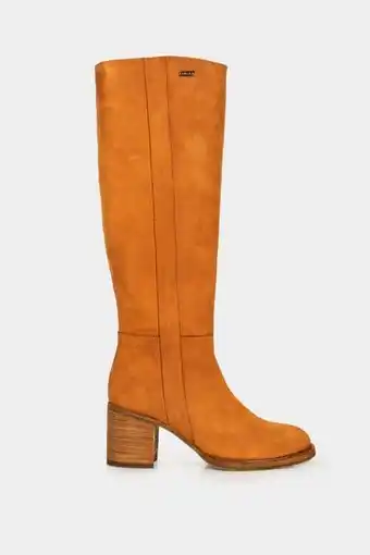 Vélez Botas tacón caña alta magnolia de cuero para mujer tipo nobuck miel oferta