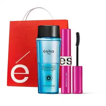 Ésika Set máscara mega full size apa + desmaquillador bifásico oferta