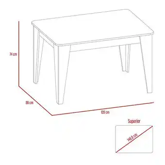 FUN Fábricas Unidas Mesa comedor torino 120 rta habano oferta