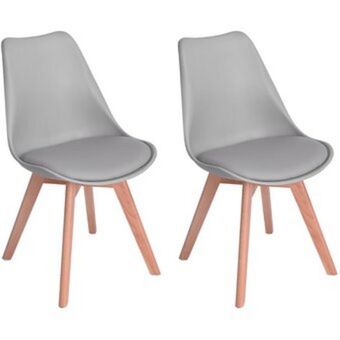 Linio Set 2 sillas tipo eames tulip asiento acolchado comedor sala oferta