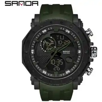 Linio Sanda 6012 multifuncional reloj deportivo impermeable hombre verde oferta